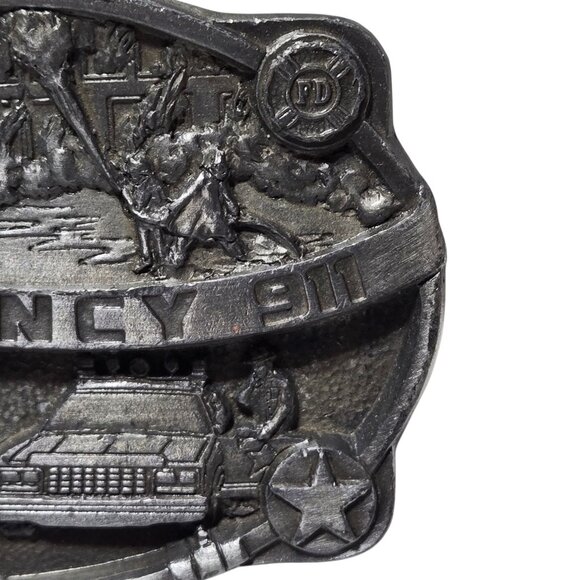 Paramedic Fireman Police Belt Buckle Vintage Emergency 911 Officer Fire Fighter - Picture 2 of 15
